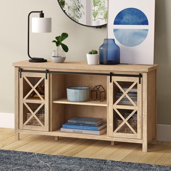 Henn & Hart Clementine White Oak TV Stand TV0404